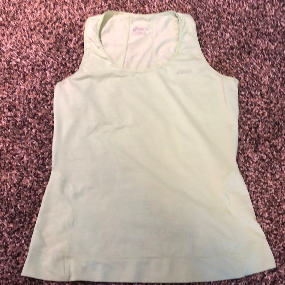 Green ASICS tank top